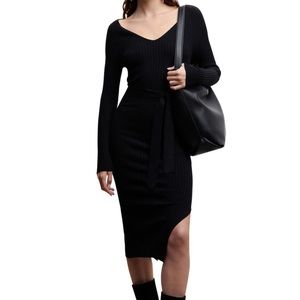 Mango Long Sleeve Knit Dress